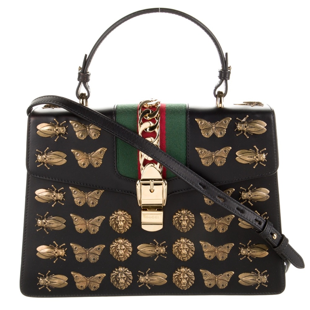 Gucci bug embellished shoulder bag